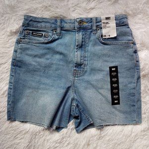 DKNY Jeans Cut Off Shorts Size 28 / 6 Kent High Rise Comfort Stretch NWT